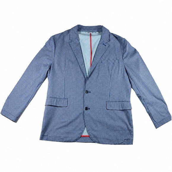 Robert Graham Other - Robert Graham Mens Blue Geometric Micro Print Size 46 Sport Coat Blazer Jacket